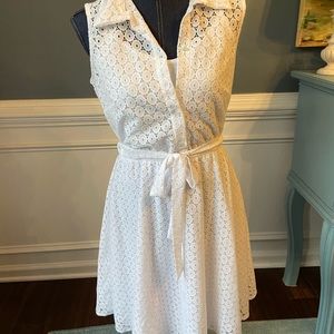 Emma & Michelle Eyelet White Dress Sz 12